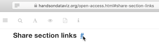 How to share section links
